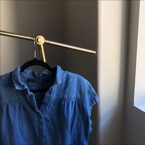 SOLD// Zara Trafaluc Denim Short Sleeve Shirt